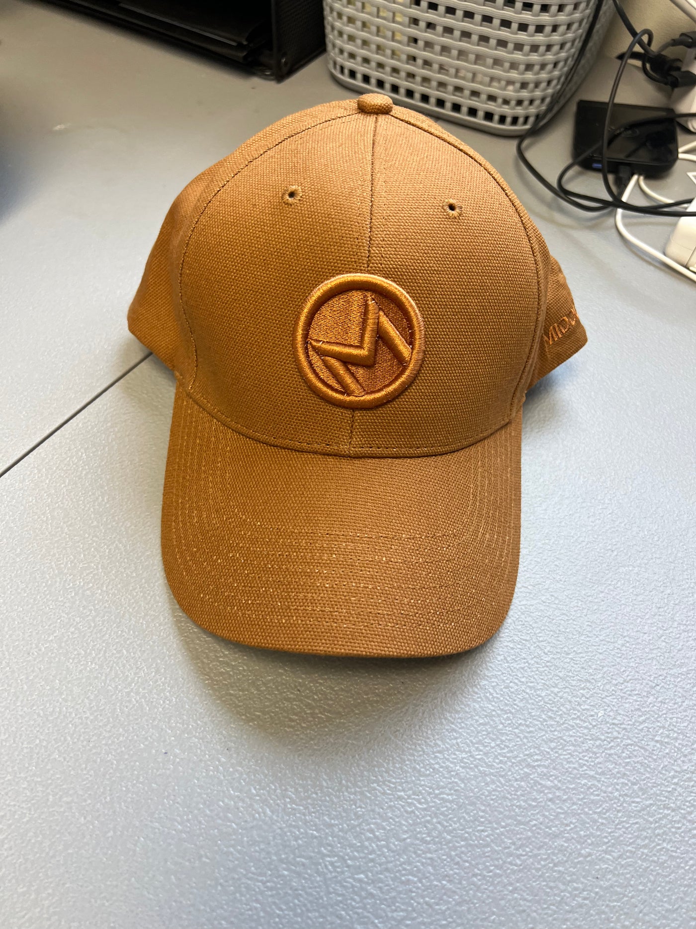 Hat - Embroidered M (Camel)